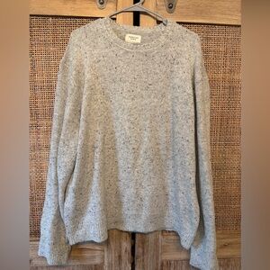 American Eagle Outfitters Gray Knit Crewneck Sweater